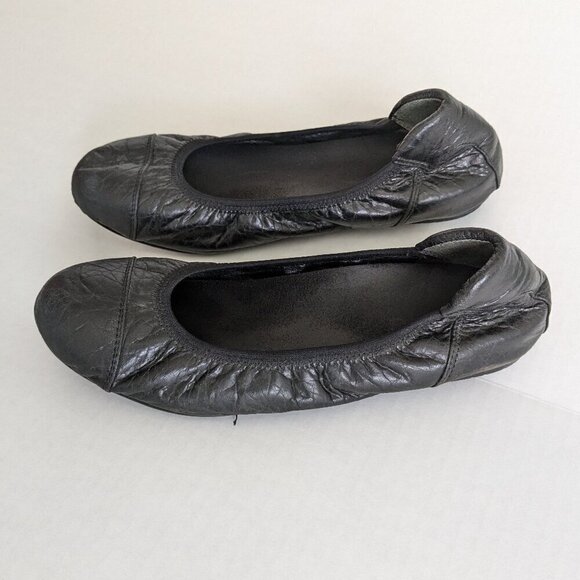 Vionic Natalia Ballet Flats Shoes Women's Size 8 US 39 EU Black Leather Slip On - Picture 5 of 9